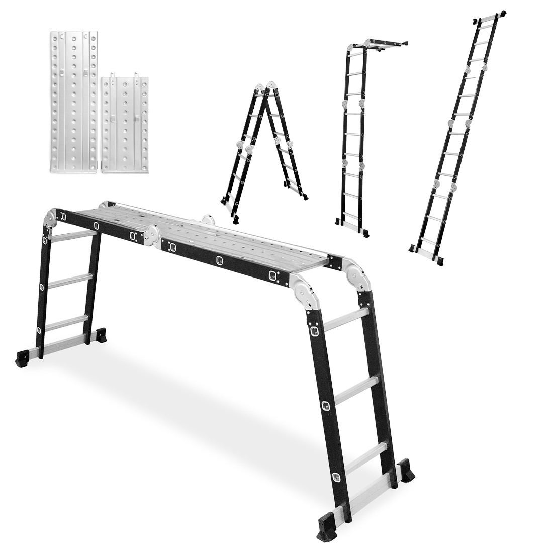 Drabina z podestem wielofunkcyjna przegubowa składana 4x3 stopnie